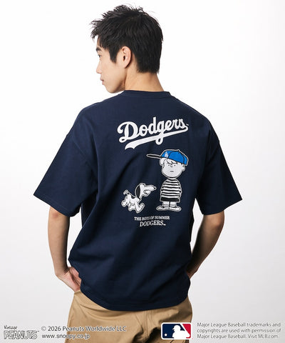 PEANUTS×MLB /  DODGERS 洛杉磯道奇 短袖T恤