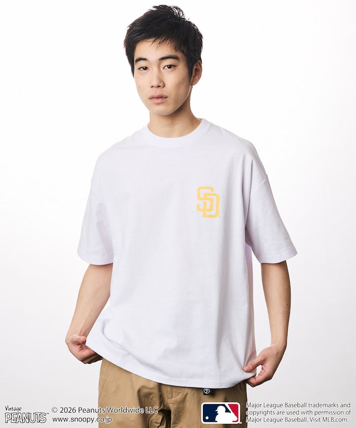 PEANUTS×MLB / PADRES 教士 短袖T恤