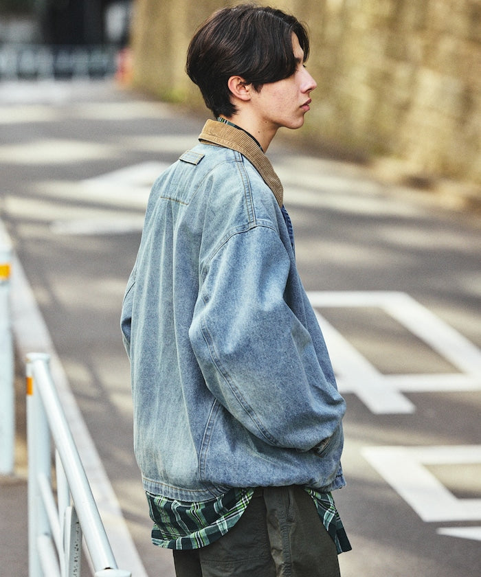 NAUTICA JP / 燈芯絨領 經典丹寧工裝外套