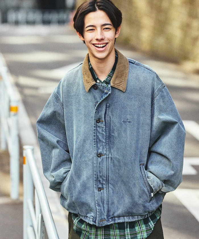 NAUTICA JP / 燈芯絨領 經典丹寧工裝外套