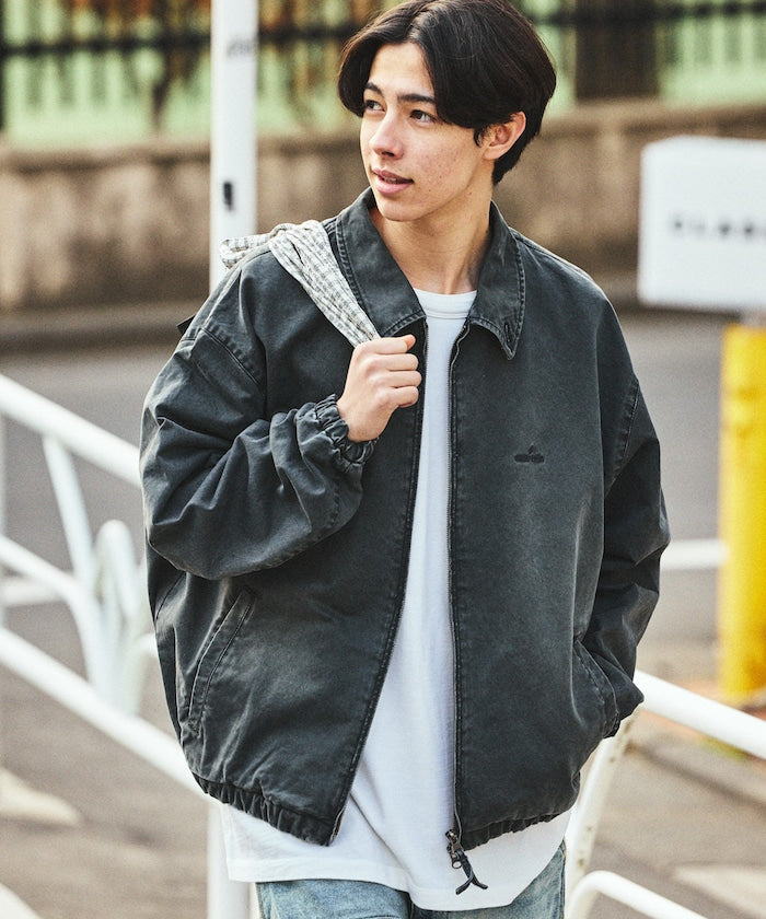 NAUTICA JP / 後染處理 斜紋布 拉鍊外套