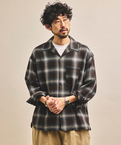 FREAK’S STORE / 立體漸層格紋透氣襯衫