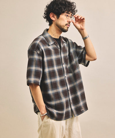 FREAK’S STORE / 漸層格紋 短袖襯衫