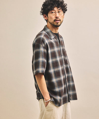 FREAK’S STORE / 漸層格紋 短袖襯衫