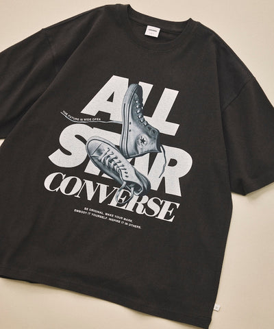 CONVERSE / 復古風格照片印花 短袖T恤