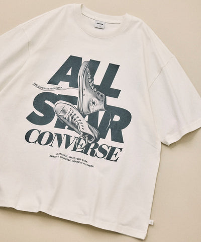 CONVERSE / 復古風格照片印花 短袖T恤
