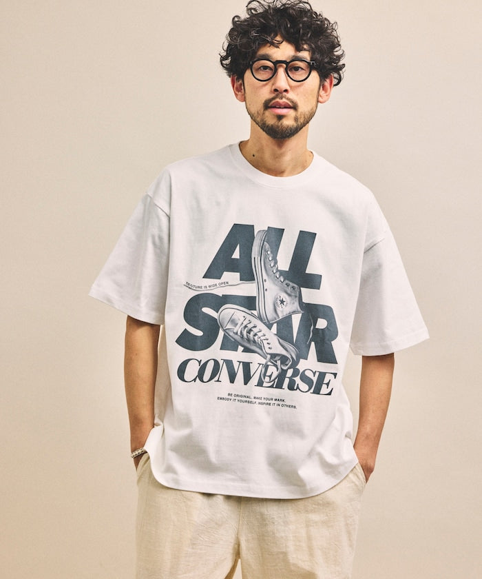CONVERSE / 復古風格照片印花 短袖T恤