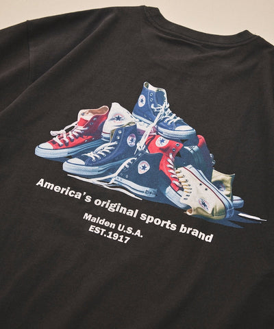 CONVERSE / 鞋履主題背面印花短袖T恤
