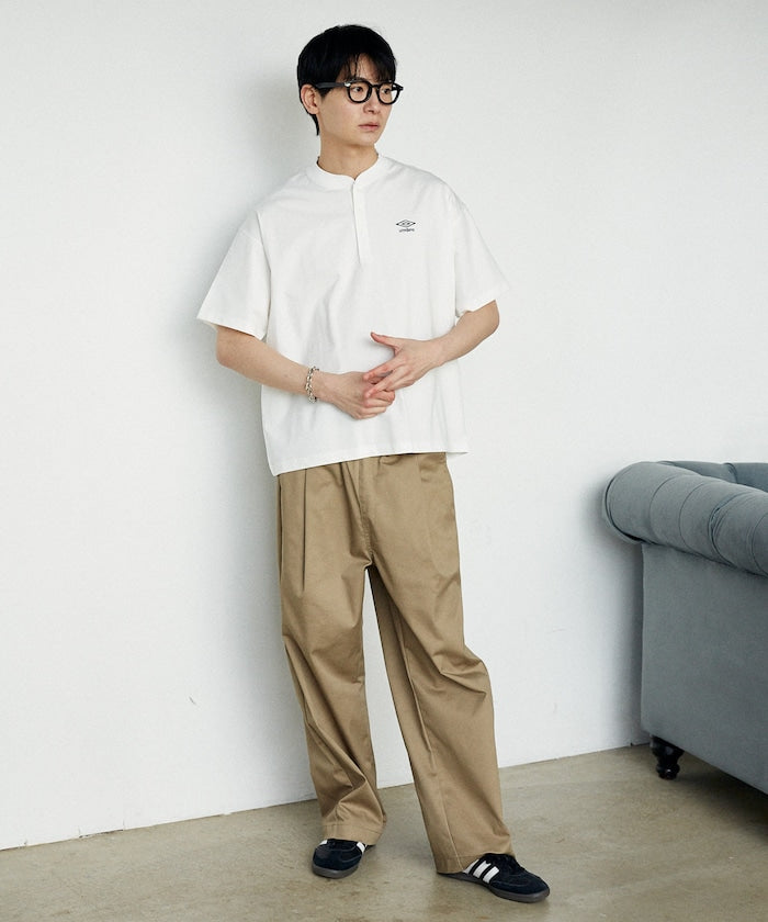 UMBRO / 吸水速乾 亨利領 短袖T恤