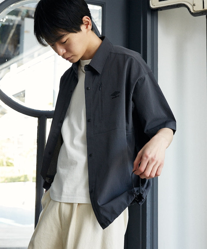 UMBRO / 刺繡標誌 短袖襯衫