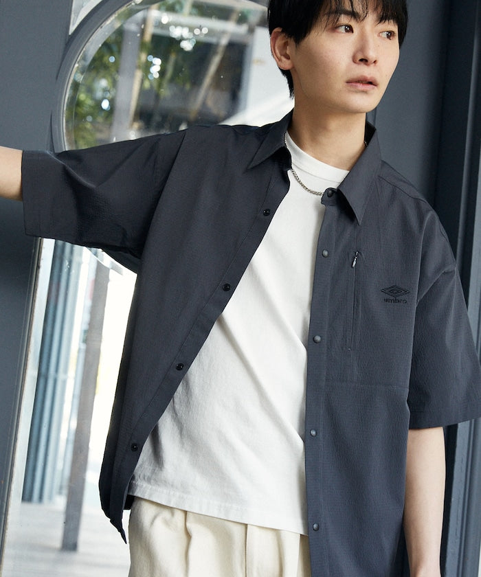 UMBRO / 刺繡標誌 短袖襯衫