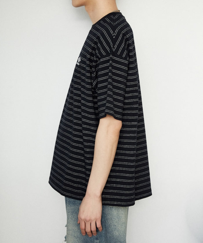 UMBRO / 刺繡條紋短袖T恤