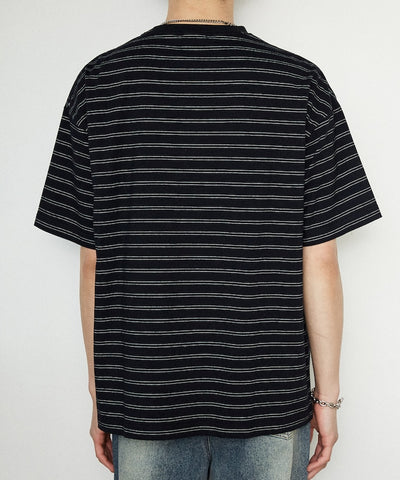 UMBRO / 刺繡條紋短袖T恤