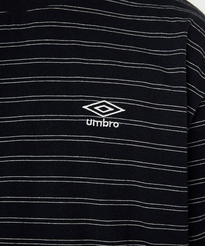 UMBRO / 刺繡條紋短袖T恤