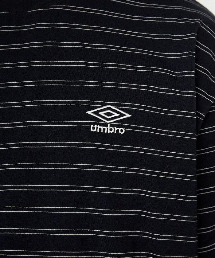 UMBRO / 刺繡條紋短袖T恤