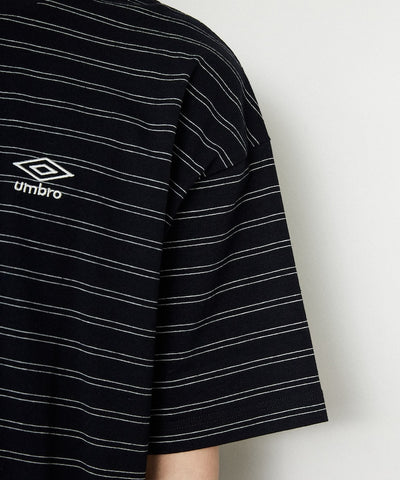 UMBRO / 刺繡條紋短袖T恤