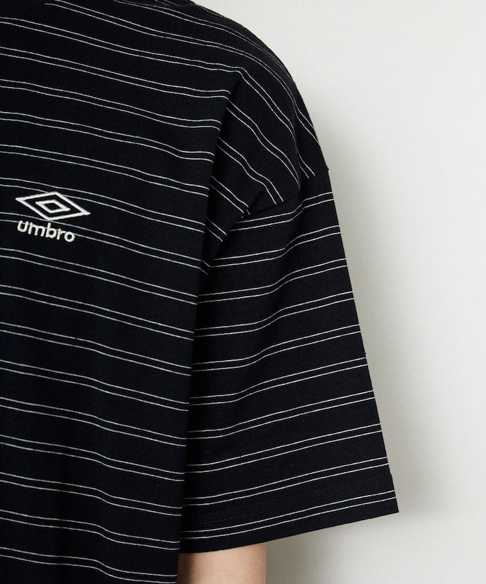 UMBRO / 刺繡條紋短袖T恤