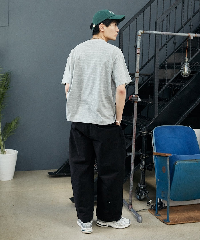 UMBRO / 刺繡條紋短袖T恤