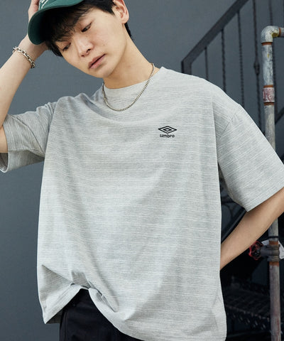 UMBRO / 刺繡條紋短袖T恤
