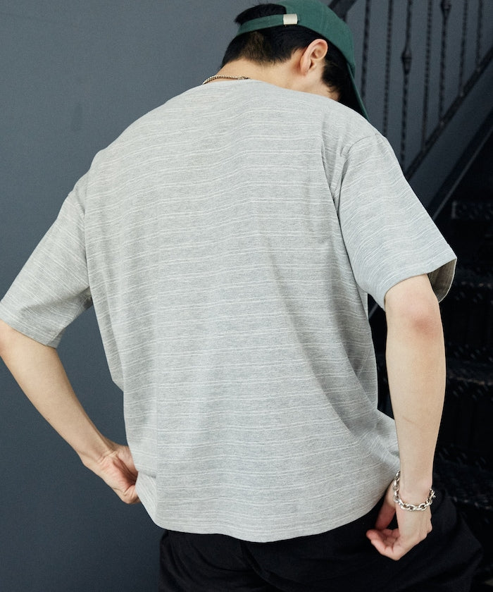 UMBRO / 刺繡條紋短袖T恤