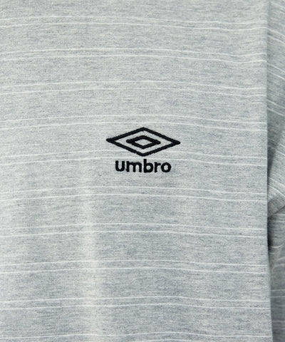 UMBRO / 刺繡條紋短袖T恤