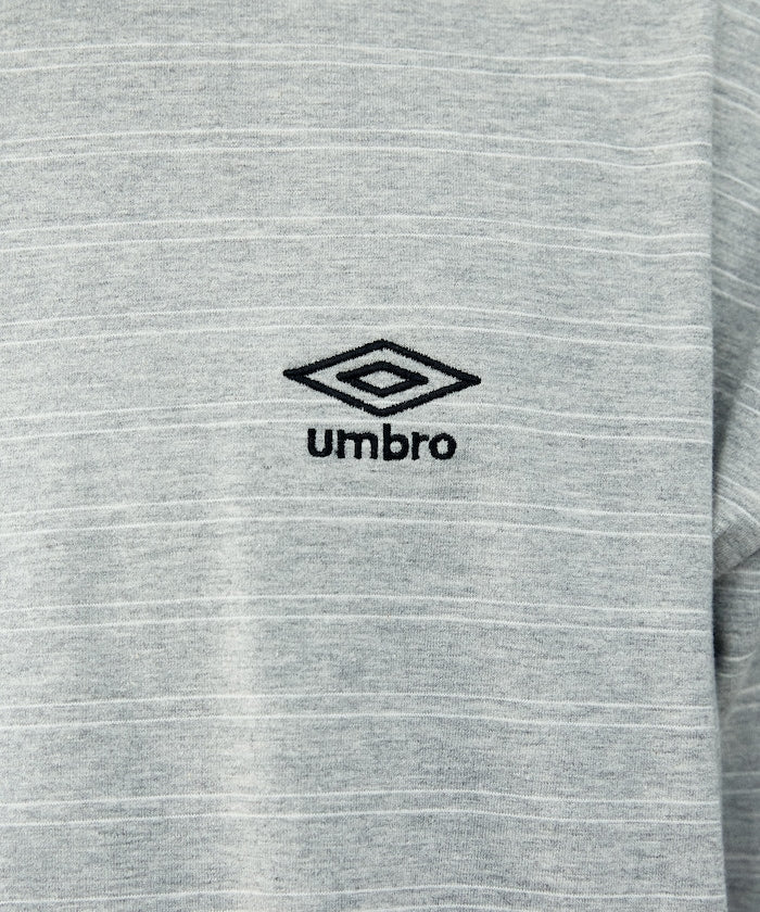 UMBRO / 刺繡條紋短袖T恤