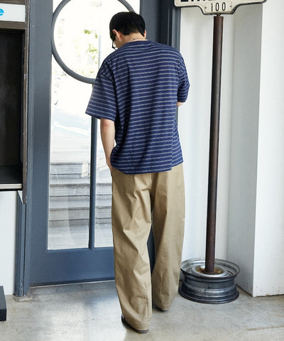 UMBRO / 刺繡條紋短袖T恤