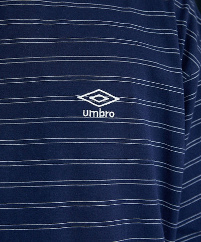UMBRO / 刺繡條紋短袖T恤