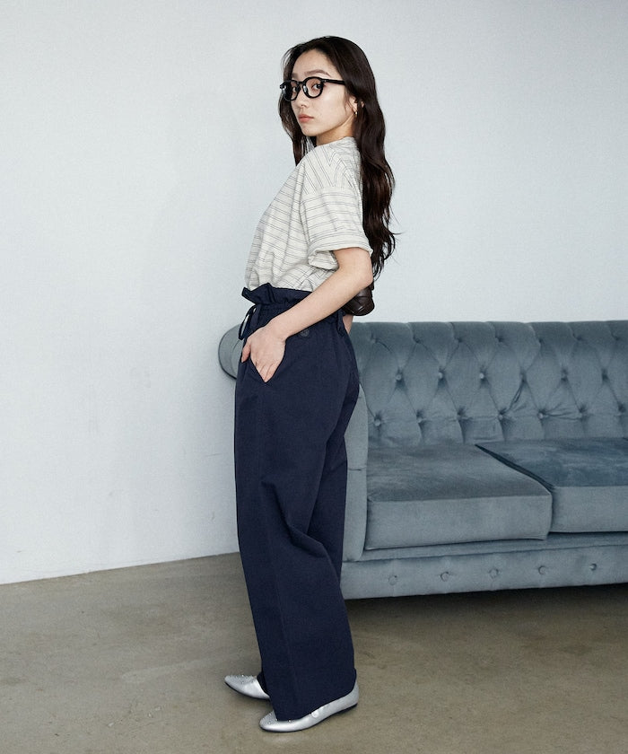 UMBRO / 刺繡條紋短袖T恤