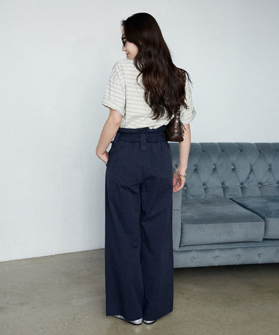 UMBRO / 刺繡條紋短袖T恤