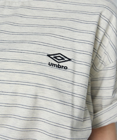 UMBRO / 刺繡條紋短袖T恤