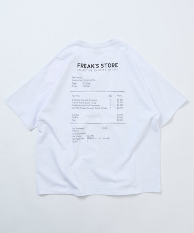 FREAK'S STORE / 收據圖像 背面印花 短袖T恤