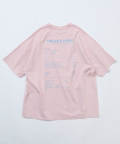 FREAK'S STORE / 收據圖像 背面印花 短袖T恤