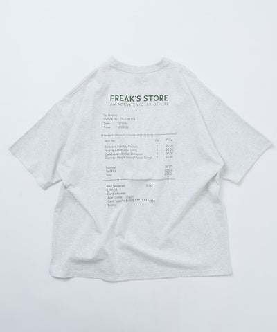 FREAK'S STORE / 收據圖像 背面印花 短袖T恤