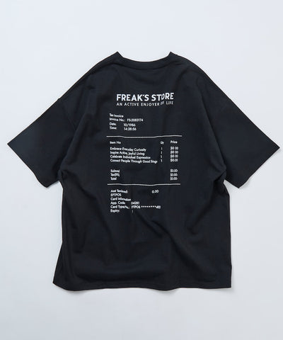 FREAK'S STORE / 收據圖像 背面印花 短袖T恤