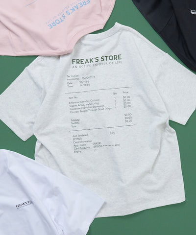 FREAK'S STORE / 收據圖像 背面印花 短袖T恤