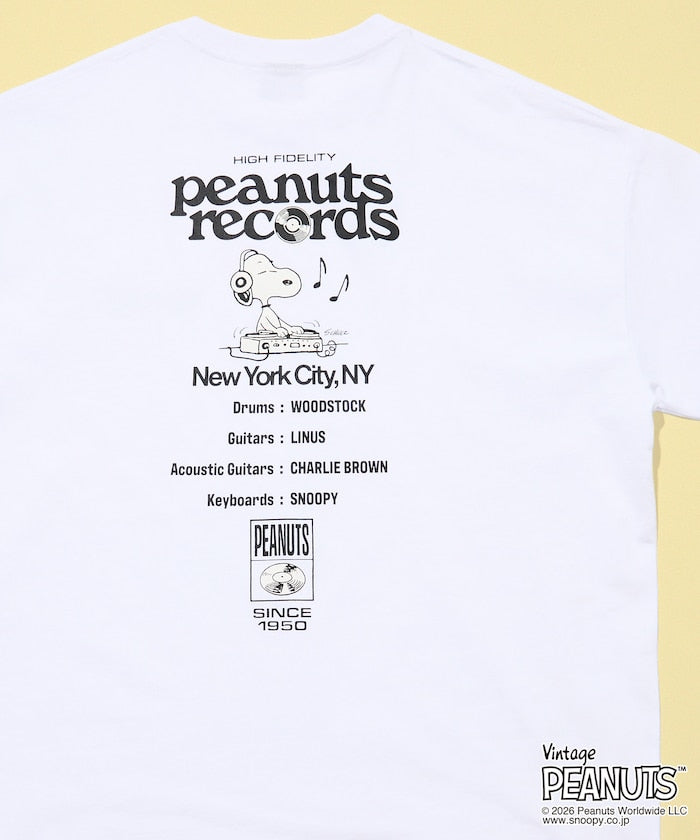 PEANUTS  x FREAK’S STORE / Records 圖案 短袖T恤