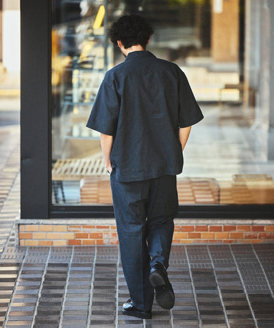 FREAK’S STORE LINEN COTTON OPEN COLLAR SS SHIRT / 亞麻棉質開領短袖襯衫