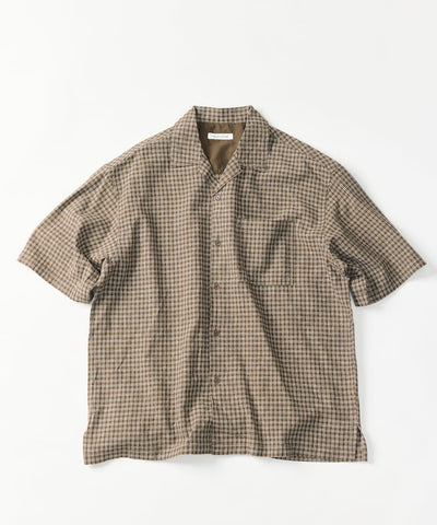 FREAK’S STORE LINEN COTTON OPEN COLLAR SS SHIRT / 亞麻棉質開領短袖襯衫