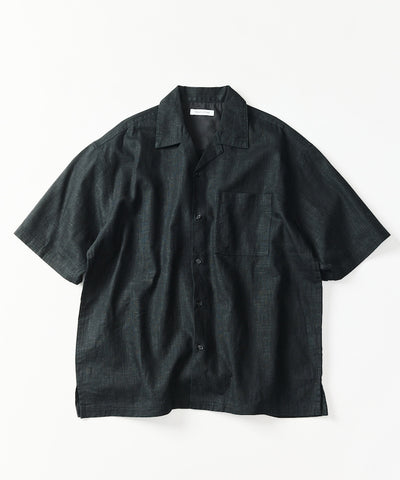 FREAK’S STORE LINEN COTTON OPEN COLLAR SS SHIRT / 亞麻棉質開領短袖襯衫