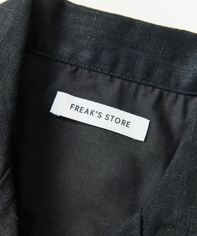 FREAK’S STORE LINEN COTTON OPEN COLLAR SS SHIRT / 亞麻棉質開領短袖襯衫