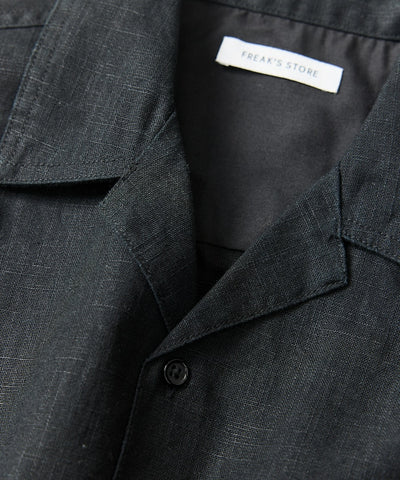 FREAK’S STORE LINEN COTTON OPEN COLLAR SS SHIRT / 亞麻棉質開領短袖襯衫