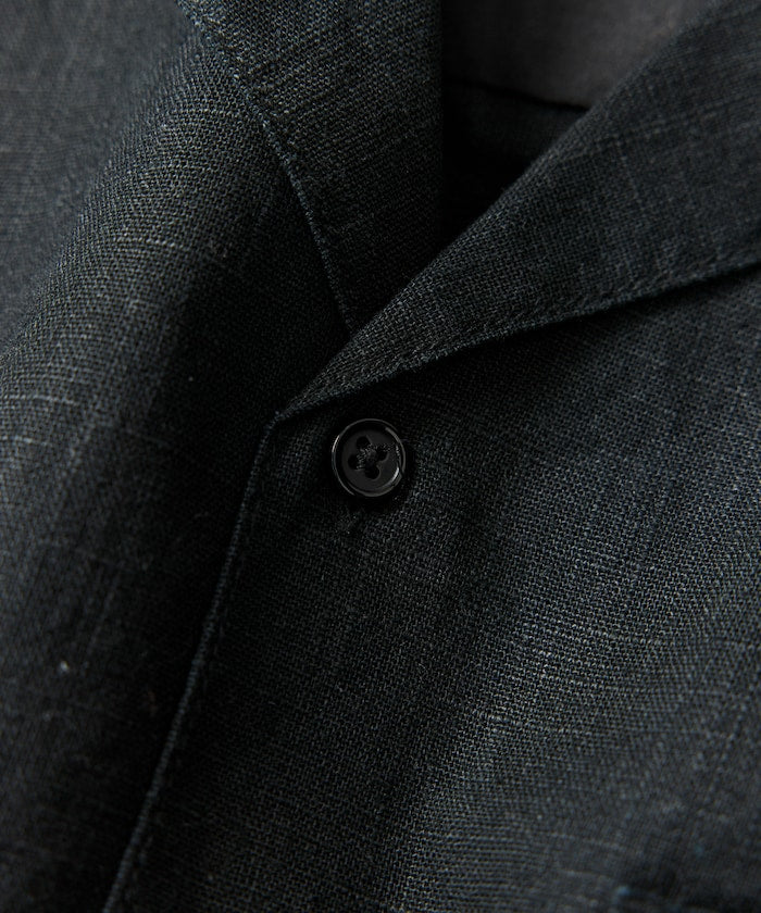 FREAK’S STORE LINEN COTTON OPEN COLLAR SS SHIRT / 亞麻棉質開領短袖襯衫