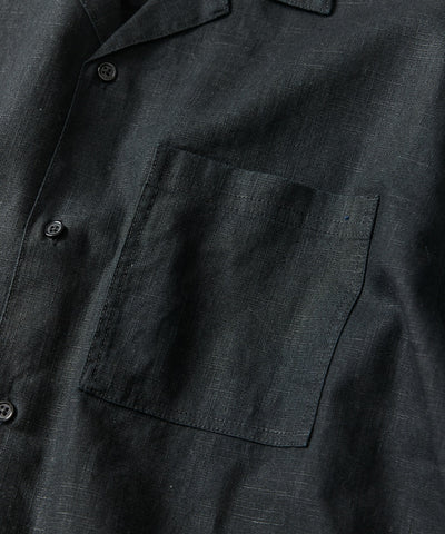 FREAK’S STORE LINEN COTTON OPEN COLLAR SS SHIRT / 亞麻棉質開領短袖襯衫