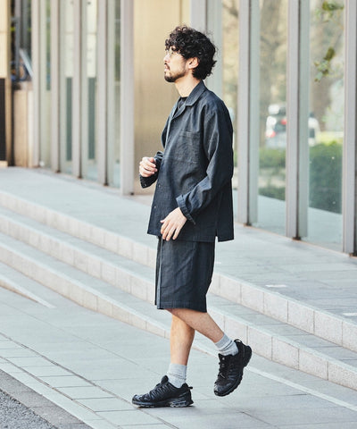 FREAK’S STORE LINEN COTTON EASY SHORT PANTS / 亞麻棉質雙褶鬆緊短褲