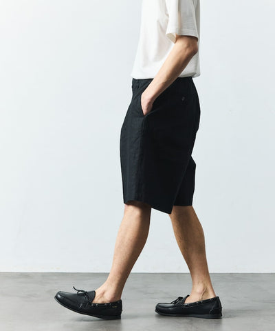 FREAK’S STORE LINEN COTTON EASY SHORT PANTS / 亞麻棉質雙褶鬆緊短褲