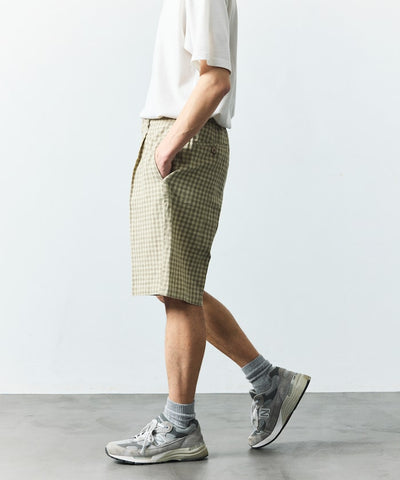 FREAK’S STORE LINEN COTTON EASY SHORT PANTS / 亞麻棉質雙褶鬆緊短褲