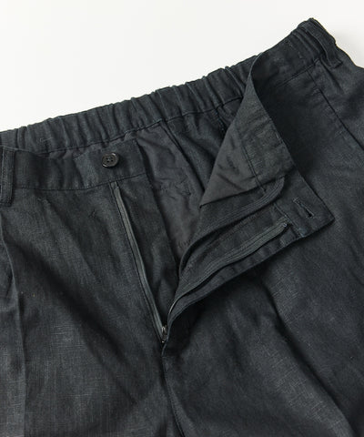 FREAK’S STORE LINEN COTTON EASY SHORT PANTS / 亞麻棉質雙褶鬆緊短褲