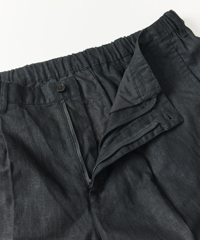 FREAK’S STORE LINEN COTTON EASY SHORT PANTS / 亞麻棉質雙褶鬆緊短褲
