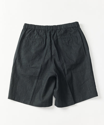 FREAK’S STORE LINEN COTTON EASY SHORT PANTS / 亞麻棉質雙褶鬆緊短褲